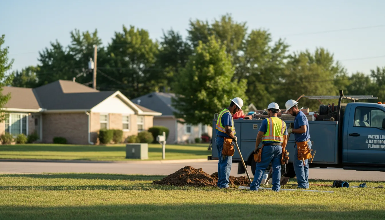Residential water line and bathroom plumbing service in Shiloh, NJ